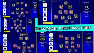 TRICK TO GET RARE FORMATIONS [] eFootball mobile 2023 [] Konami