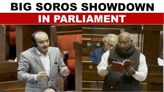 Big Soros Showdown In Sansad | BJP Alleges Sonia-Soros Link, Cong Counters With Adani Protest