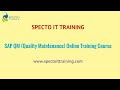 Sap qm online training |specto