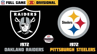 Madden NFL 2004 Historic Teams - 1972 Oakland Raiders vs 1972 Pittsburgh Steelers | Madden Tribute