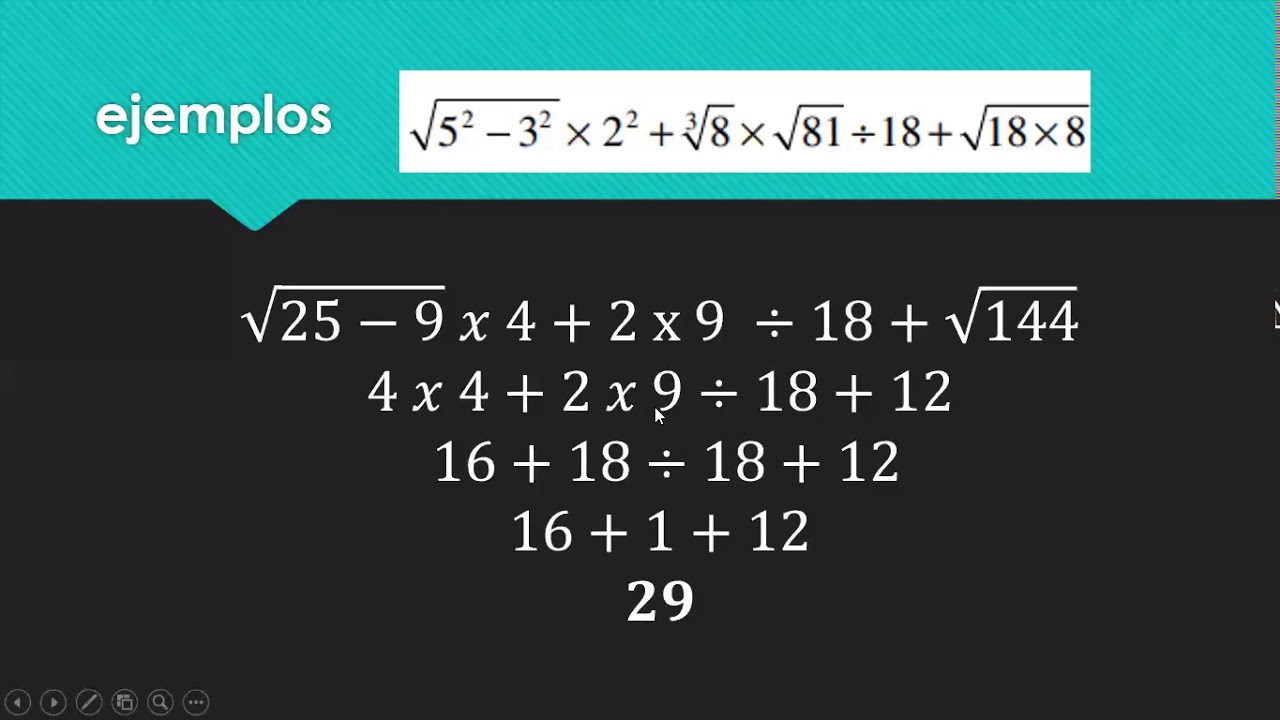 Jerarquía De Operaciones De Números Enteros - YouTube