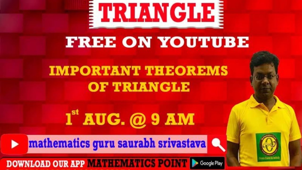 Geometry Triangle Basic Theoems Youtube