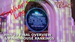 HHN 29 Final Overview And Rankings | Topher's Log