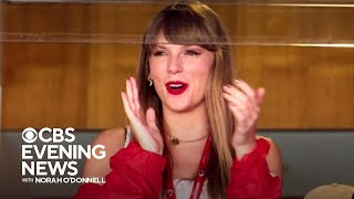 Taylor Swift attends Chiefs game with Travis Kelce's family