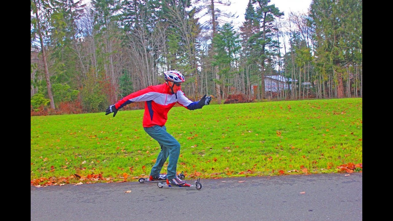 Skating Roller Ski Drills Without Poles - YouTube