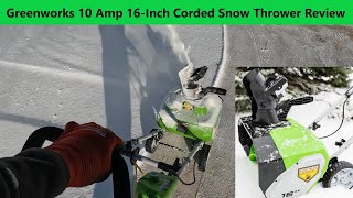 Greenworks 10 Amp 16-Inch Corded Snow Thrower Review