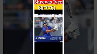 Shreyas Iyer 80*(76) Vs New Zealand🔥🥀🌺India Vs New Zealand T20l Today🔥😱India Win Status#ind #shorts
