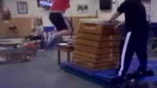 Norik Vardanian jumping over 5ft box