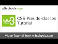 W3Schools CSS Pseudo-classes Tutorial