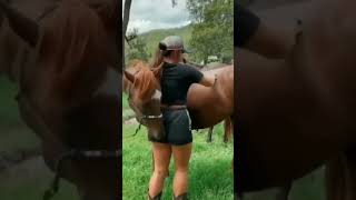 sexy girl with sexy horse #shorts #youtubeshorts 👇 subscribe for more videos