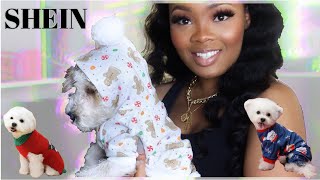SHEIN Puppy Try On Haul | Affordable Christmas Outfits For Dogs | Vlogmas Day 17