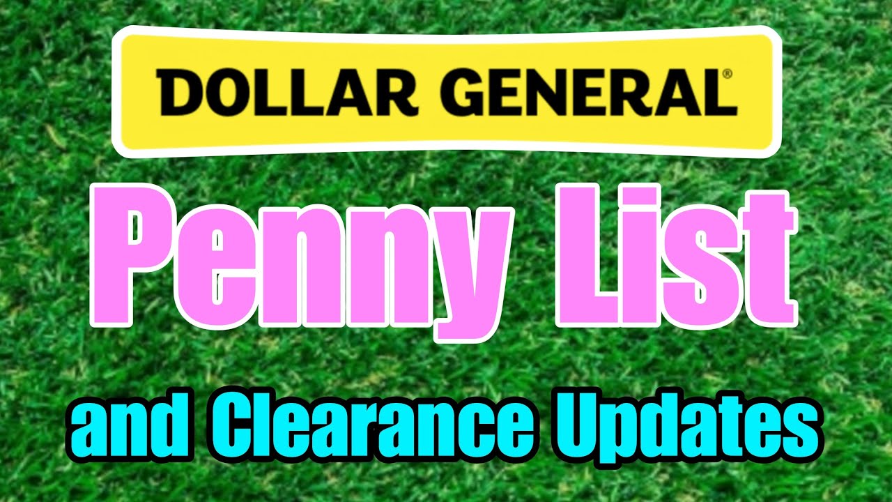 Dollar General Penny List And Clearance Updates Youtube