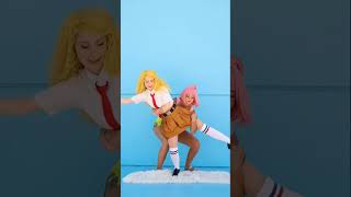 Spongebob and Patrick Footloose Dance Drop Challenge w raineemery #cosplay #cosplayer
