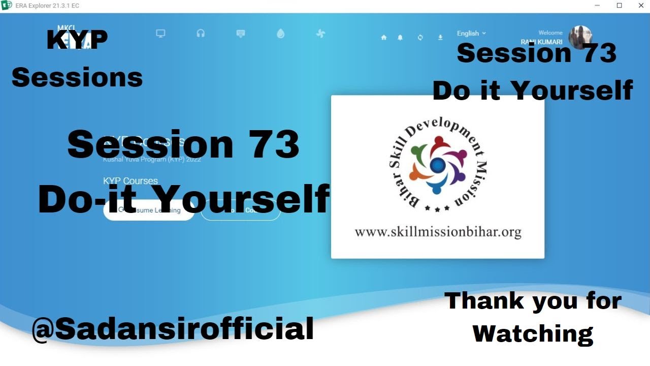 Do It Yourself Session 73 | #Do_it_Yourself_73-[Hindi] | Session 73 ...