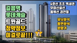 길음역 롯데캐슬 트윈골드 (길음역세권 길음역롯데 분양가 사이버모델하우스 유닛 영상)