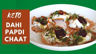 Keto Dahi Papdi Chaat | दही पापड़ी चाट | Crispy Home-made Dahi Papdi Chaat | Papri chaat #ketochaat