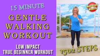 Walk at home with a GENTLE WALKING WORKOUT | Low Impact & Safe for Seniors & Beginners