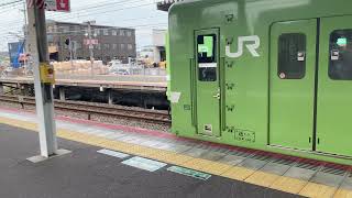 JR西日本 関西本線(大和路線) 201系 ND602編成 [Q]普通/おおさか東線 201系 ND611編成 [F]普通 久宝寺駅 発車