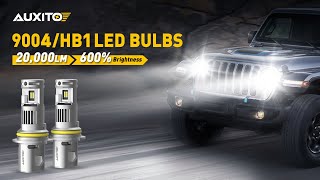 600% brightness 9004 headlight bulb, 20000LM, 6500K, 12PCS GSP Chips for the ultimate