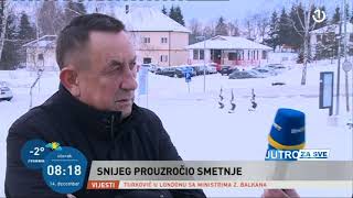 Sokolac: Snijeg prouzrokovao smetnje