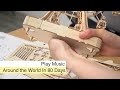 rotatable diy 3d ferris wheel wooden model building block kits assembly toy gift for children