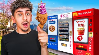 Living Off ONLY Vending Machines in Japan for 24 Hours!