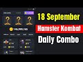 Hamster Kombat Daily Combo 18 September | 19 September Hamster Daily Combo Today | Daily Combo