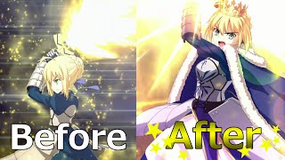 【FGO】アルトリア・ペンドラゴン 新・旧 宝具モーション\u0026バトルキャラ比較【2020年お正月キャンペーン！】