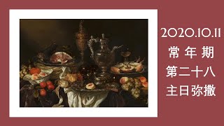 直播 常年期第二十八主日 华语弥撒 萧永伦神父主祭 Live Mandarin Mass 28th Sunday in Ordinary Time 2020.10.10/11