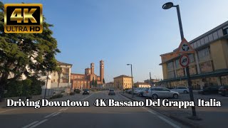 Driving Downtown | 4K | Bassano Del Grappa | Italia