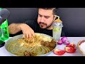 asmr eating spicy mutton boti curry spicy mutton liver curry with rice drink mukbang