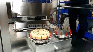 Automatic ultrasonic round cheesecake slitting - cheersonic