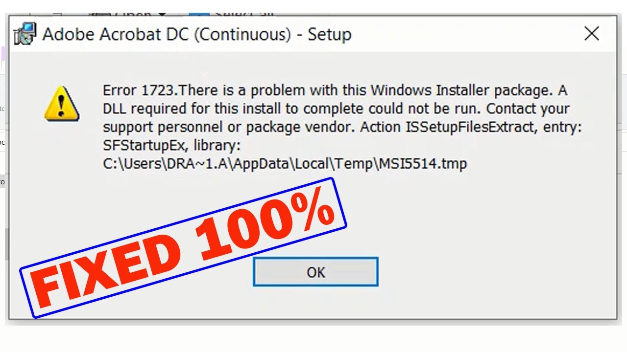 Required dll's. There is a problem with this Windows installer package. Ошибка 1723 офис.