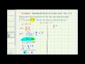 Ex 1: Find the Equation of a Line in Standard Form Given Two Points