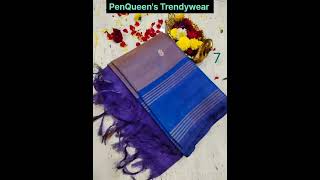 SOFT HANDLOOM CHINNALAMPATTU NEW TRADITIONAL BORDER SAREES BANANA PITH