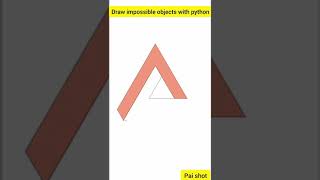 Draw impossible object (penrose triangle) with python turtle #shorts