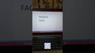 Pensive face in ms words tips and tricks #computerknowledge #msoffice #shortcutkeys #youtubeshorts