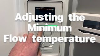 NIBE F Series - how to adjust the minimum heating flow temperature ( heat pump )