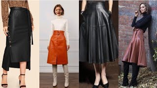 MIND BLOWING BEAUTIFUL EASY TO WEAR PARTY WEAR LEATHER SKIRT DESIGN AND IDEAS