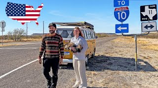 Dirigindo nas longas e solitárias estradas do Texas