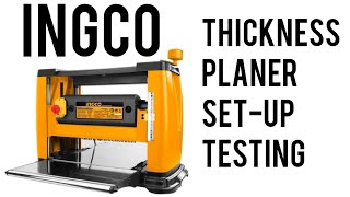 thickness Planer ingco, how to Setup, arrange, assembling, testing, review, complete set up unboxing