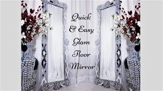 Diy High End Floor Mirror with Dollar Tree Items| Home Decor Ideas 2019