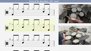 🥁 How to Play - Summer Of '69   Bryan Adams   JYDT   Grade 3