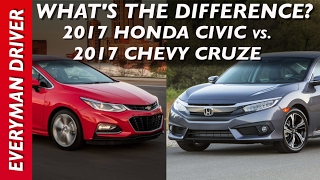 What's the Difference: 2017 Honda Civic vs. 2017 Chevrolet Cruze on Everyman Driver