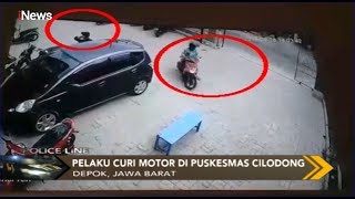 [TEREKAM CCTV] Aksi Pencurian Motor di Puskesmas di Depok, Jabar - Police Line 13/10