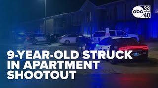 9-year-old hit as more than 200 rounds fired in shootout at Birmingham apartments