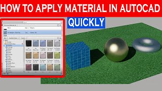 AUTOCAD APPLY MATERIAL FOR 3D OBJECTS by #sksakuarts in hindi urdu