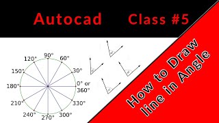 How to draw angle line in autocad in hindi / Urdu | Angle Command with Auto cad.