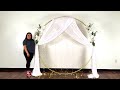 diy round arch chiffon decor