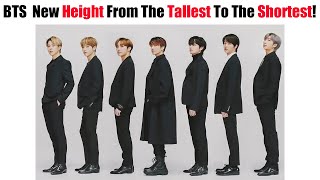BTS Members New Height From The Tallest To The Shortest Members!